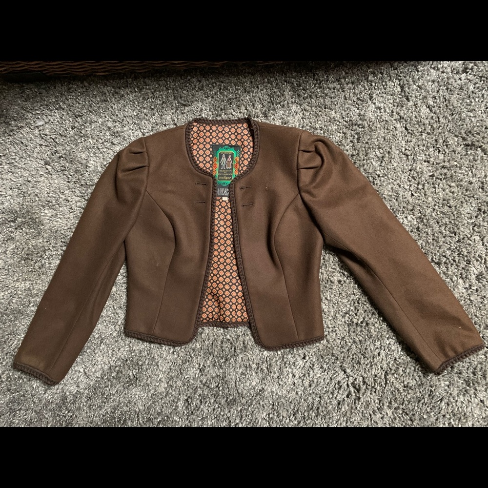 Original Salzburger Trachten brown wool jacket